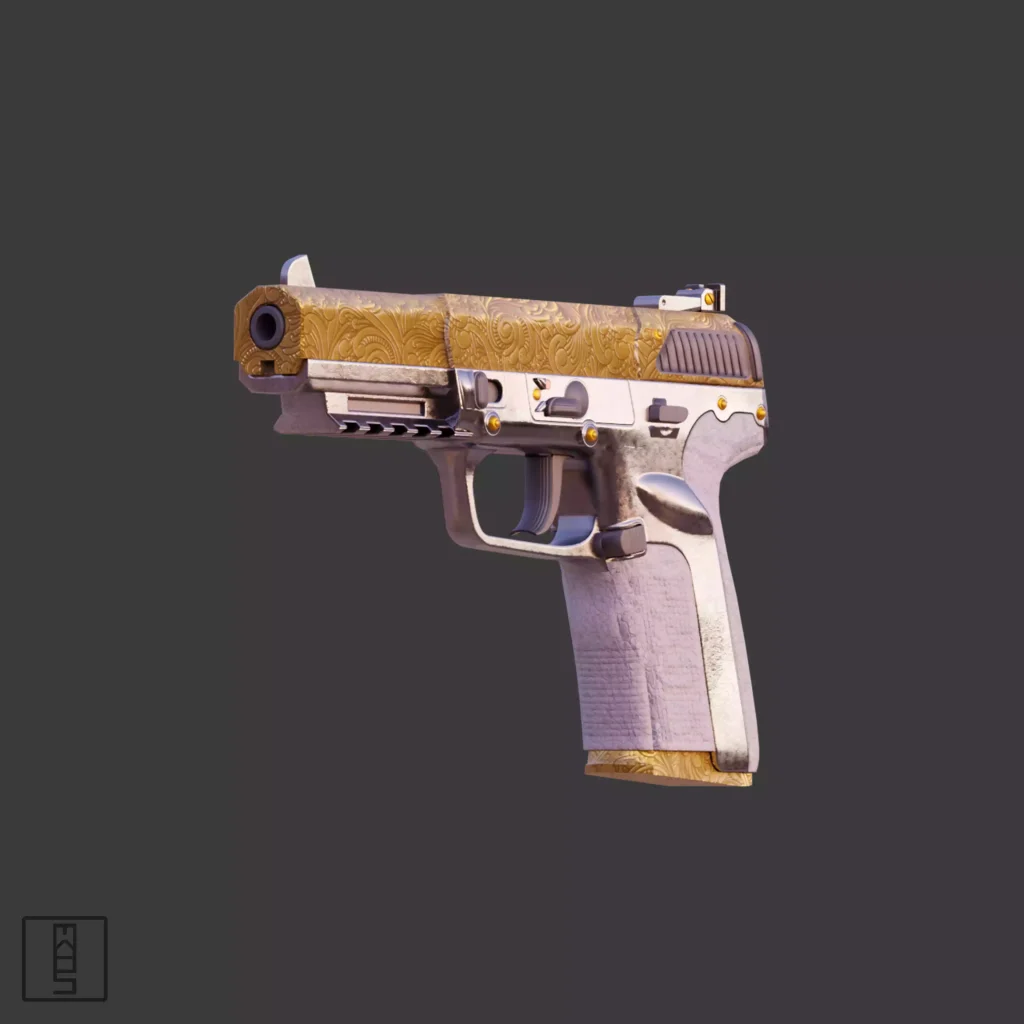 Five-Seven Gun Skin Model 3/4 View
