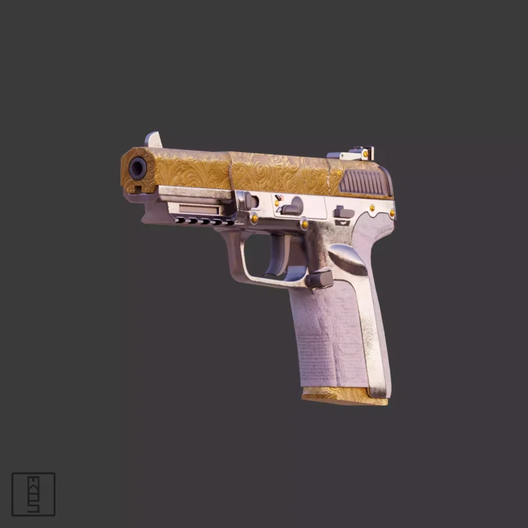 Five-Seven Gun Skin Model 3/4 View