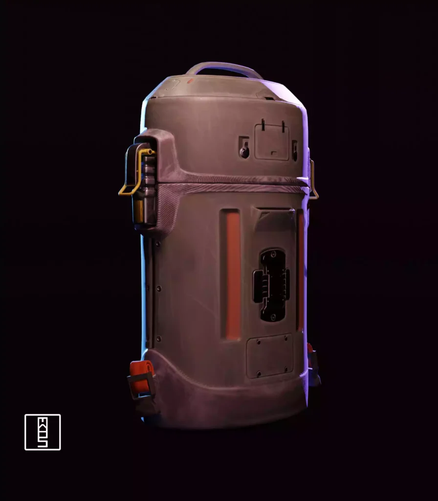 Package Runner Character's Backpack Back 3/4 View