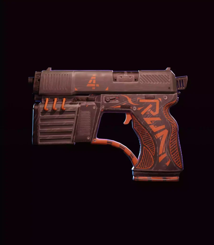 Package Runner Character's Pistol Side View 1